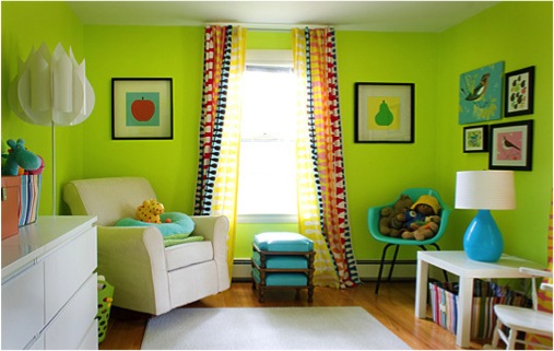 Quarto verde para meninas