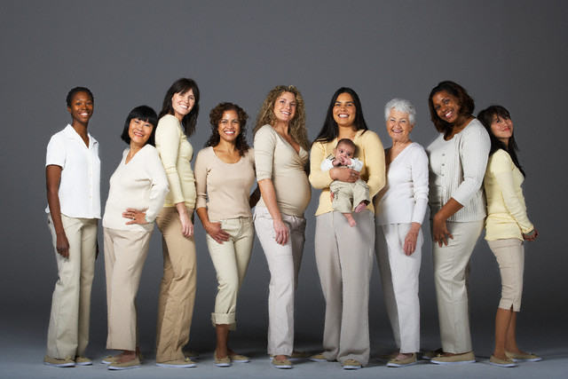 Women of Different Generations Standing Together