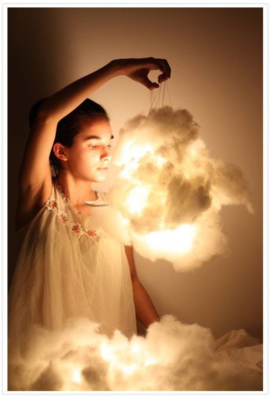 Como fazer luminária de nuvem! - Just Real Moms