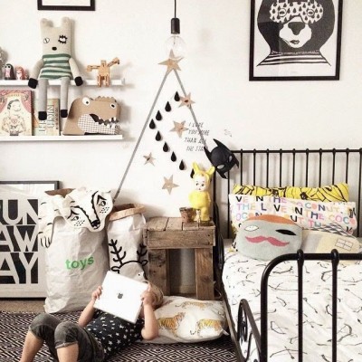 Quartos infantis preto e branco - Just Real Moms