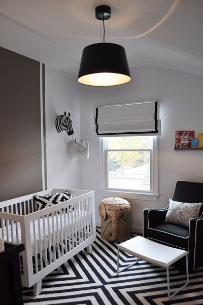 Quartos infantis preto e branco - Just Real Moms