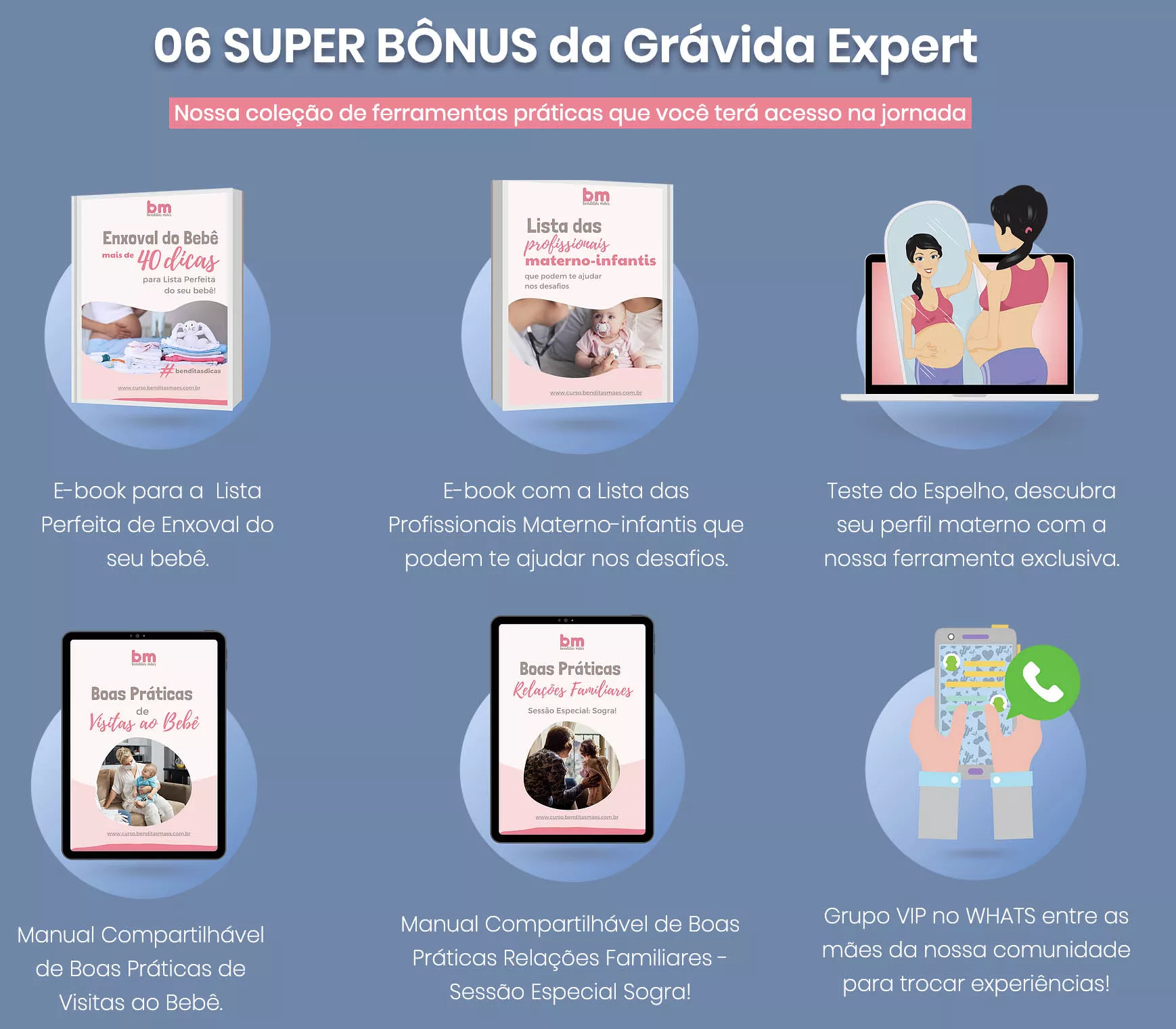 Curso Online de Grávida Benditas Mães Bônus Just Real Moms