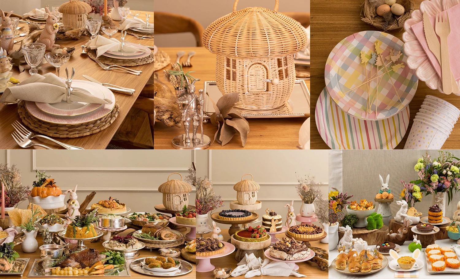 Mesa posta e buffet de Páscoa pela Ghee Banqueteria - Just Real Moms