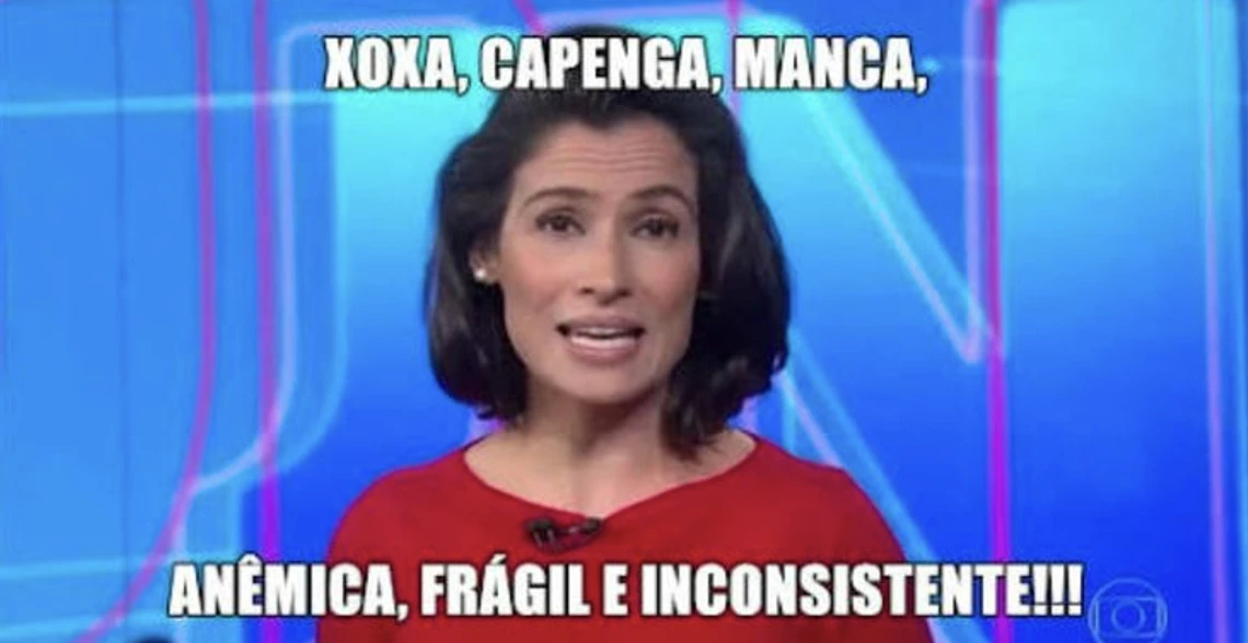 Meme sobre educação financeira com jornalista da Rede Globo - Just Real Moms