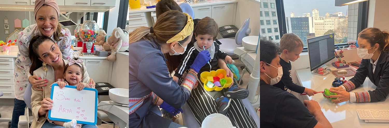 Dra Juliana Frigo com seus pacientes crianças e os pais - Just Real Moms