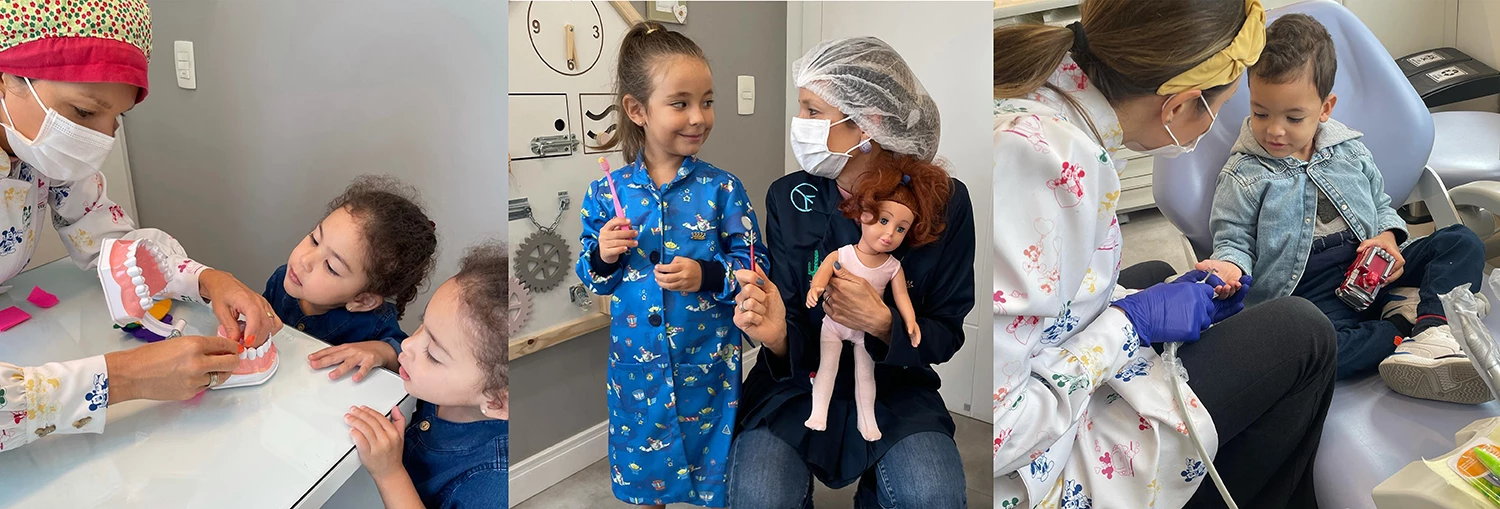 Dra Juliana Frigo com seus pacientes e os pais - Just Real Moms