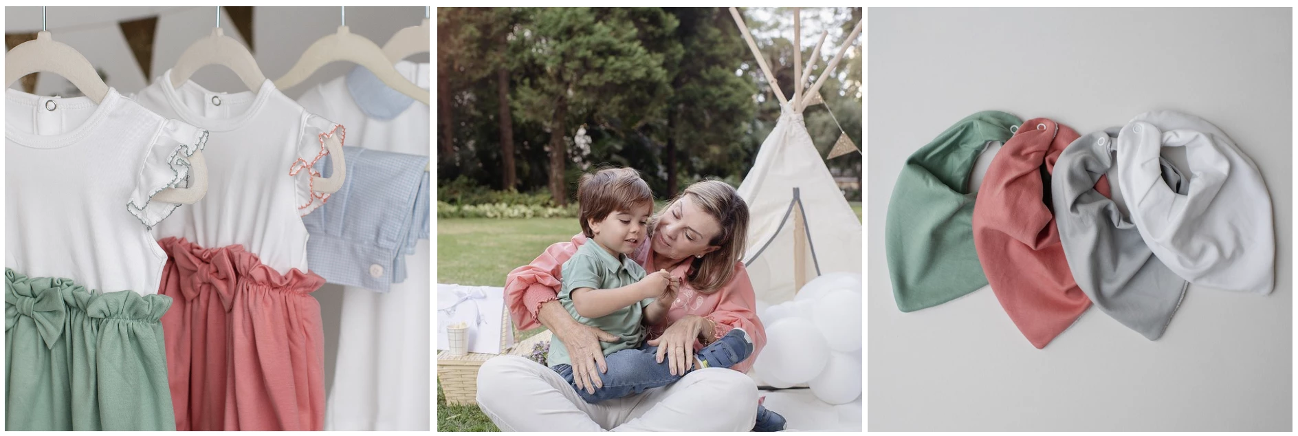 3 fotos do instagram da marca Passalinho - focado em roupas de algodão pima para crianças - Just Real Moms