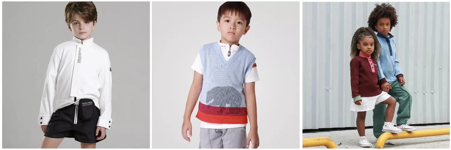 3 fotos da campanha da Bertha e Jerome moda infantil