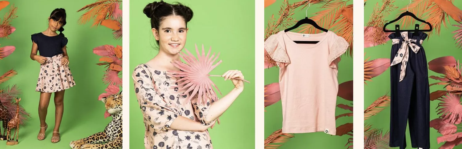 4 fotos da coleção de moda infantil feminina da MyQuiQui