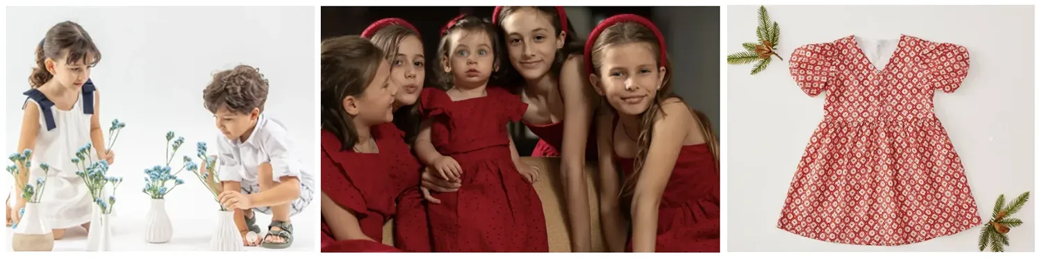Roupas infantis de Natal da Cris Moretti, Mila Milou e Mundo Bió