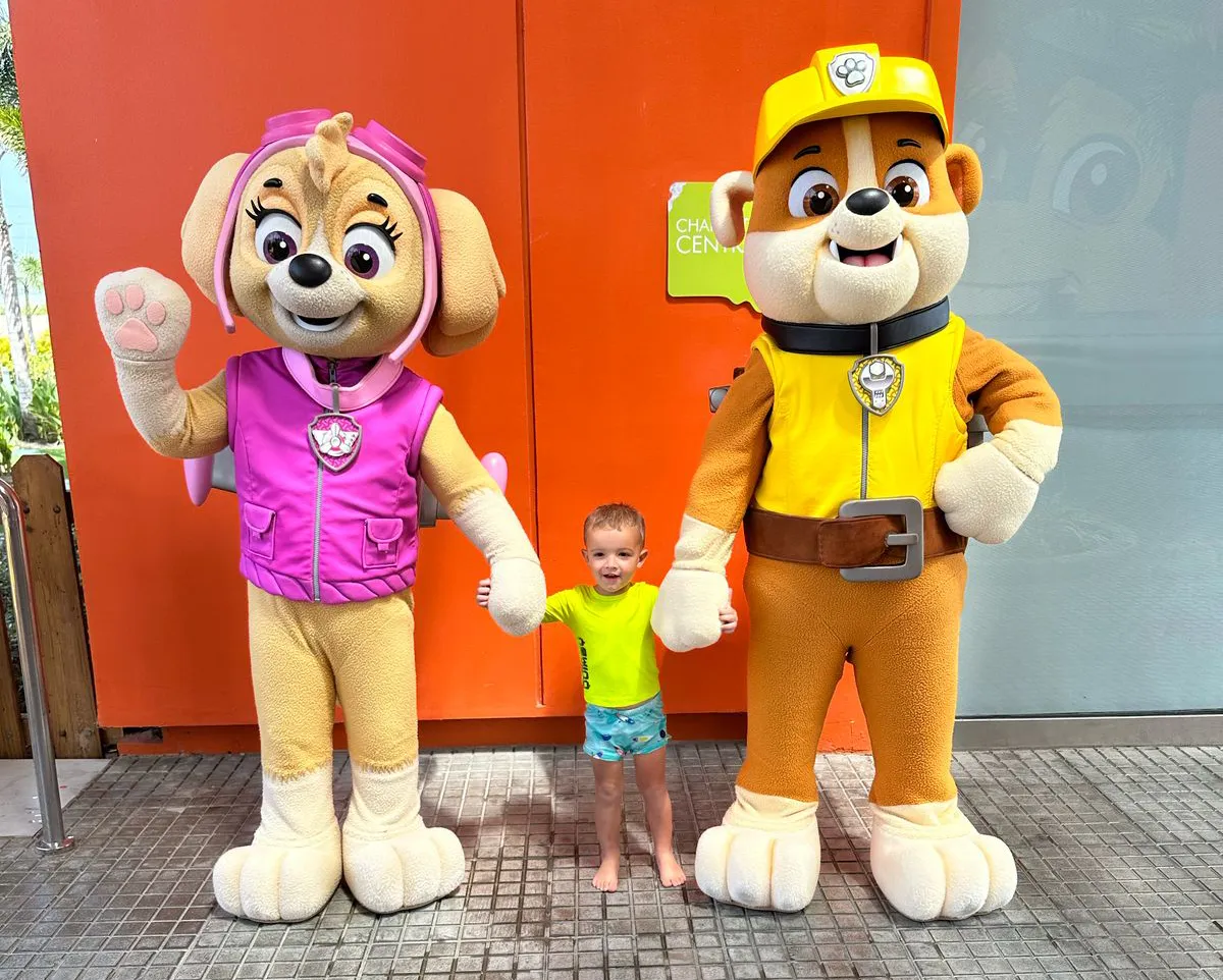menino pequeno com personagem da Patrulha Canina menino pequeno com personagem da Patrulha Canina