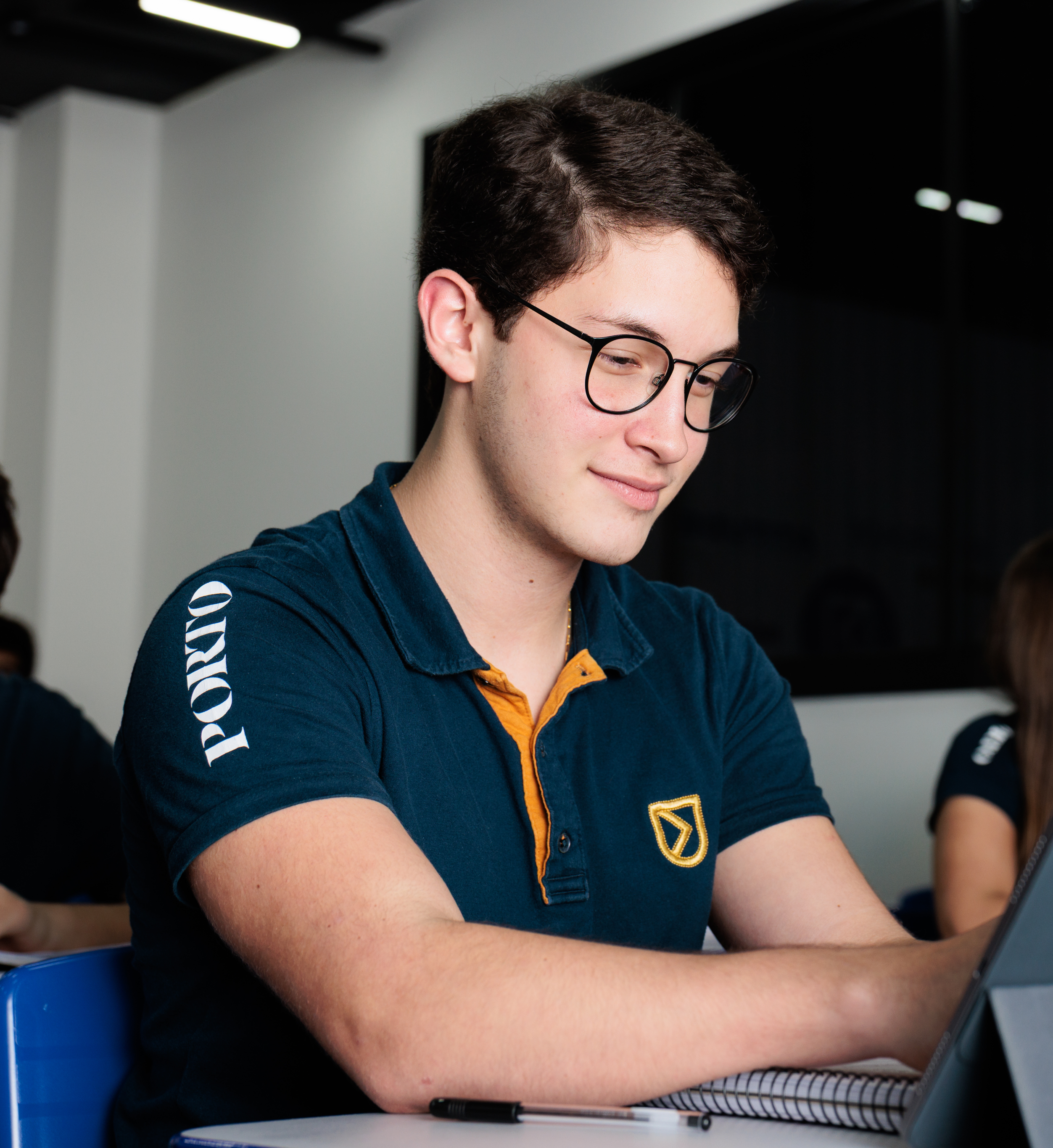 Alunos do Ensino Médio no Colégio Porto